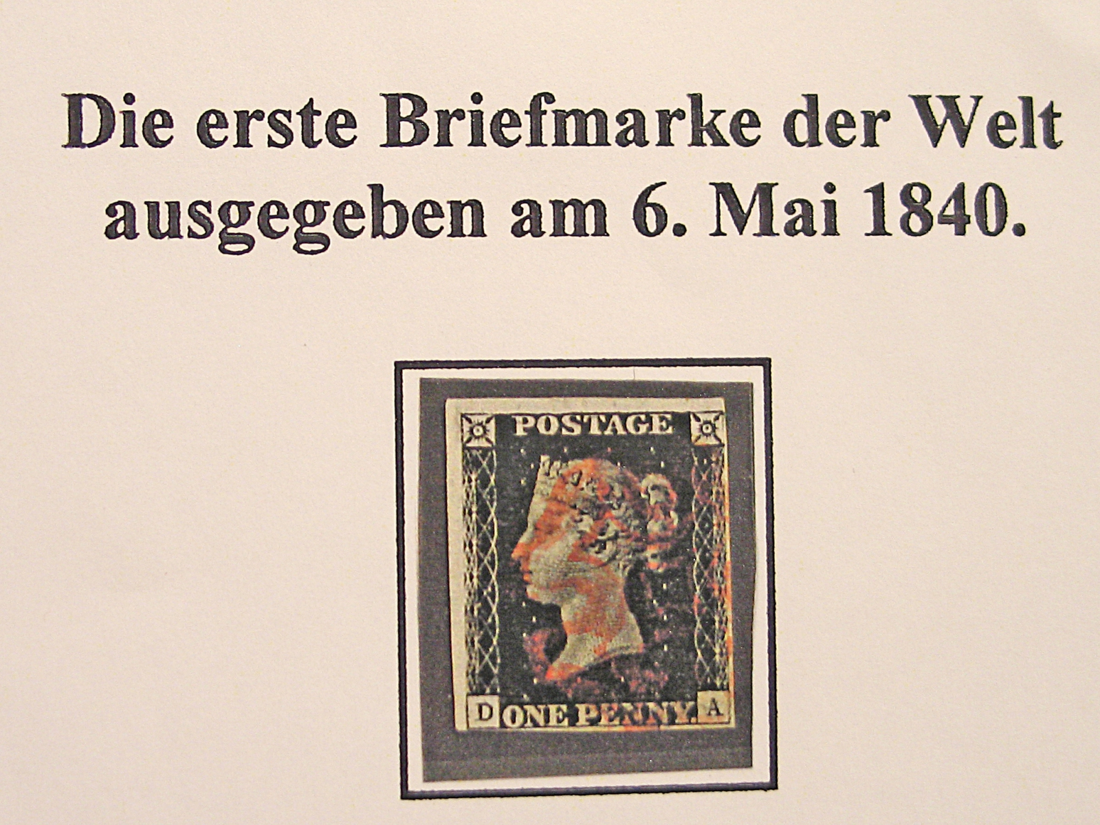 Die erste Briefmarke der Welt